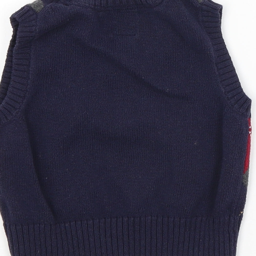 Baby Gap Baby Blue Argyle/Diamond  Pullover Jumper Size 9-12 Months