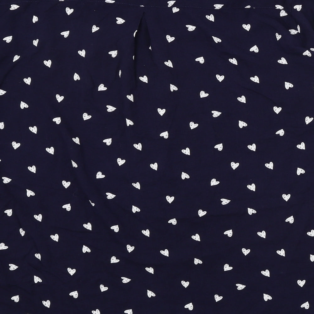 Bonmarche Womens Blue   Basic Button-Up Size 20  - Hearts
