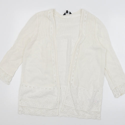New Look Womens White   Wrap Jumper Size 8