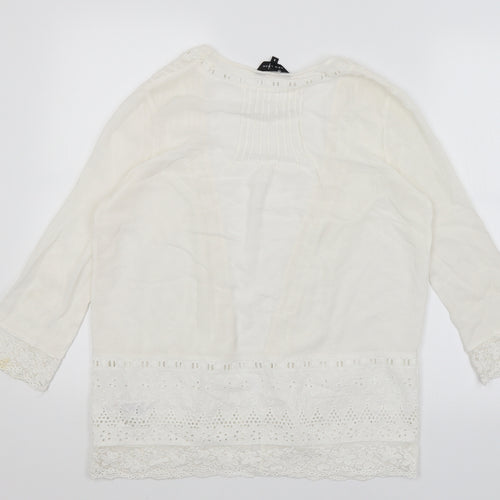 New Look Womens White   Wrap Jumper Size 8