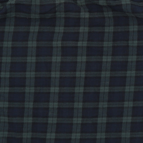 TU Mens Green Plaid   Button-Up Size L