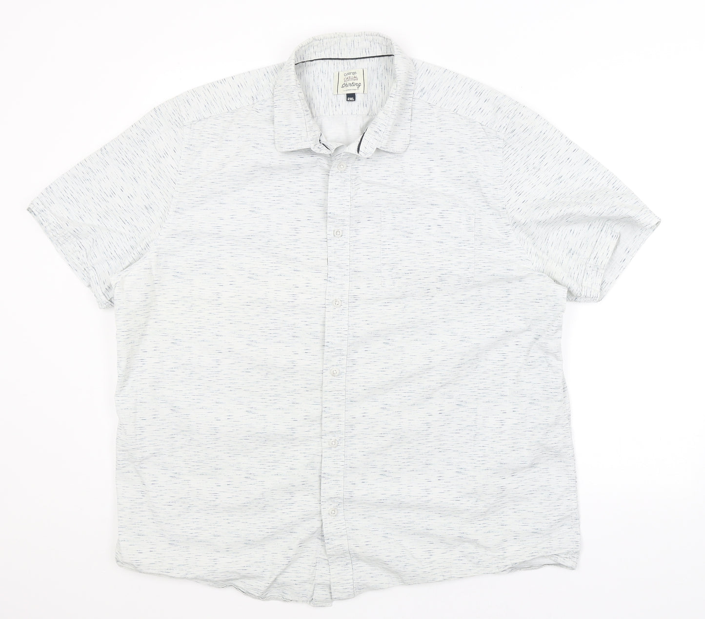 George Mens Blue    Button-Up Size 2XL