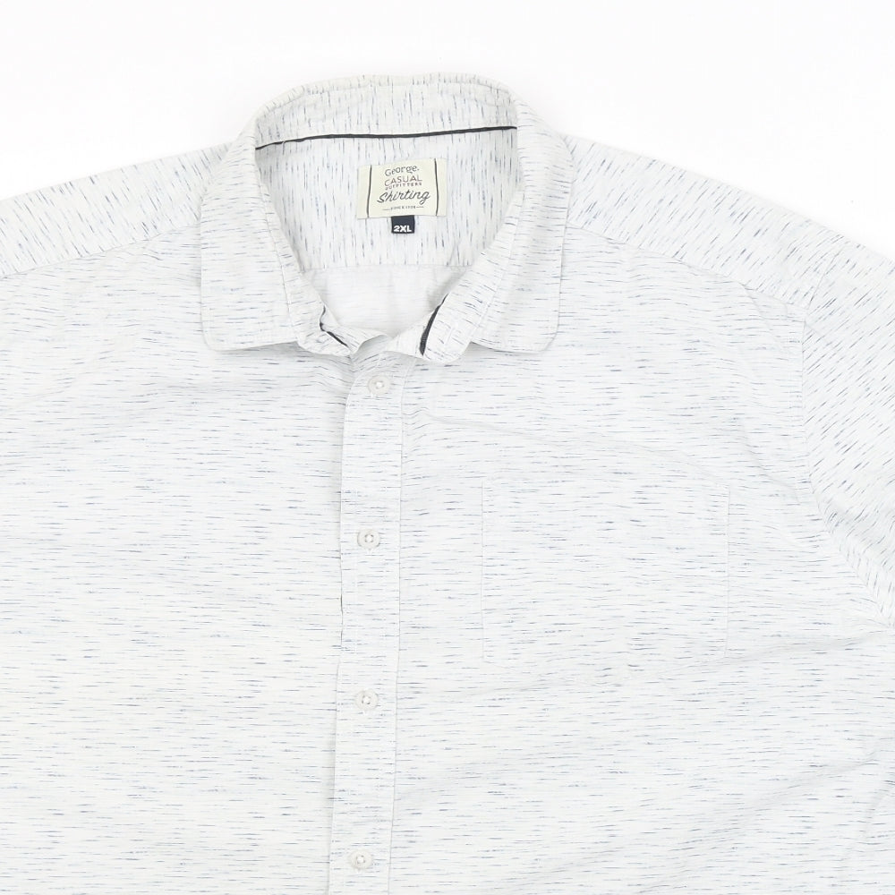 George Mens Blue    Button-Up Size 2XL