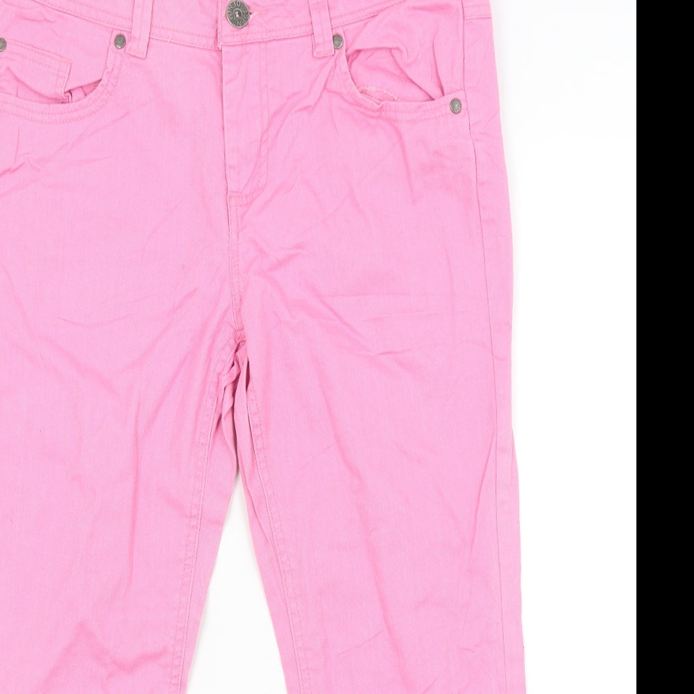 JSFN Denim Womens Pink   Cropped Jeans Size 12 L22 in
