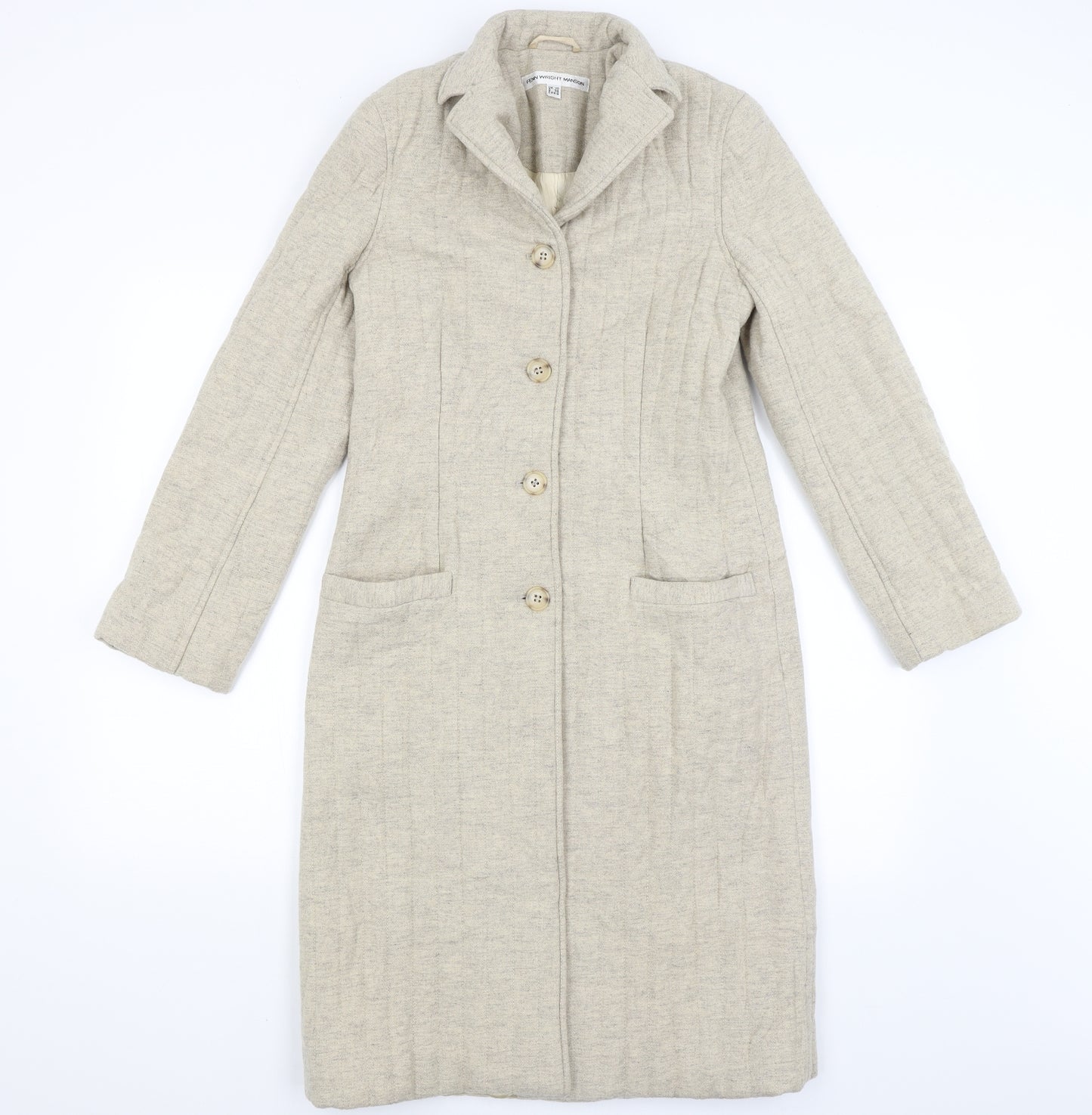 Fenn Wright Manson Womens Beige   Overcoat Coat Size 10