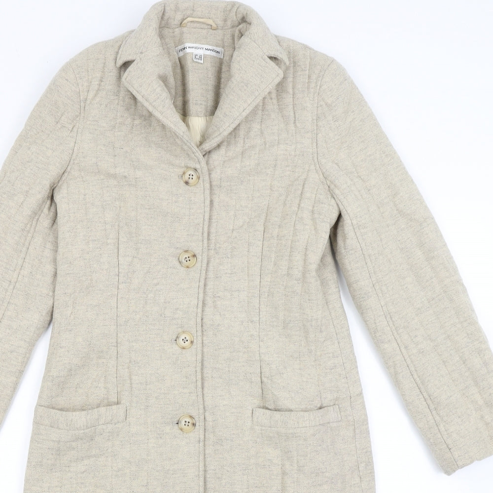 Fenn Wright Manson Womens Beige   Overcoat Coat Size 10
