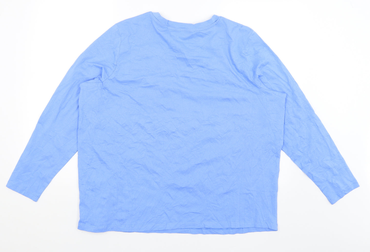 M&S Womens Blue   Basic T-Shirt Size 22