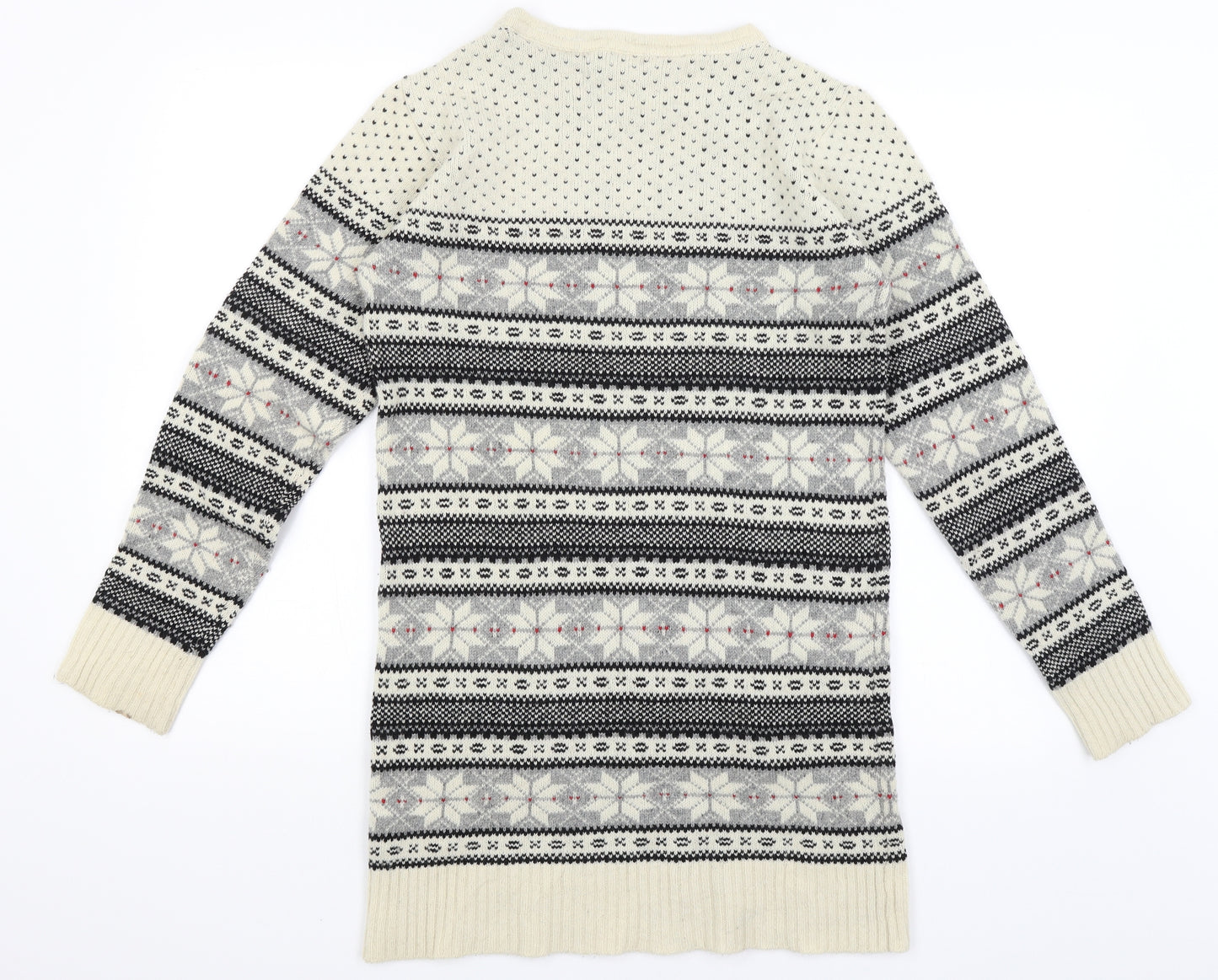 Atmosphere Womens Ivory Striped  Pullover Jumper Size 8  - Christmas
