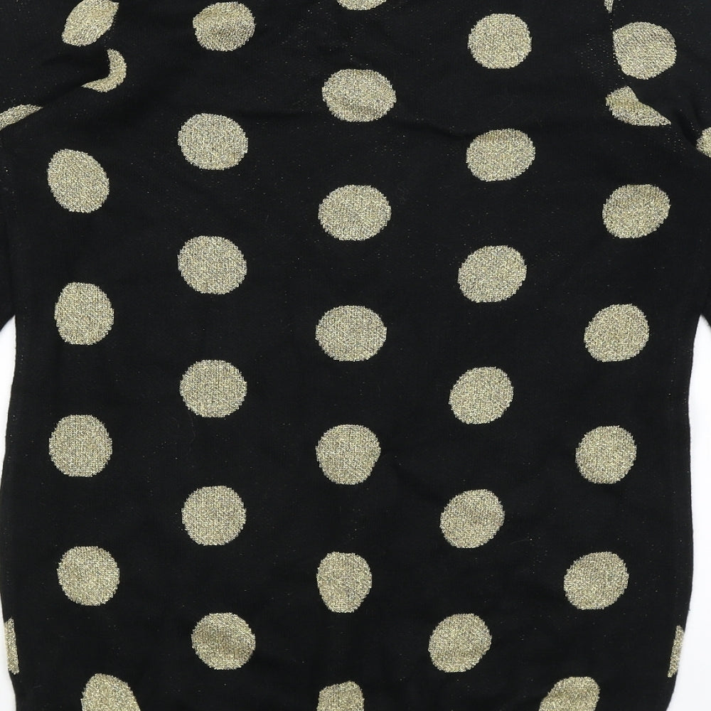 Henry Holland Womens Black Polka Dot  Pullover Jumper Size 12