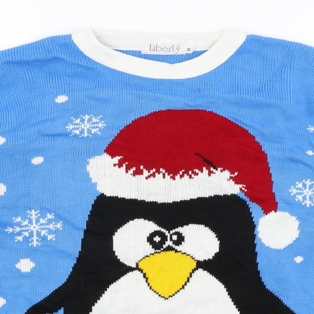Liberty Mens Blue   Pullover Jumper Size M  - Penguin
