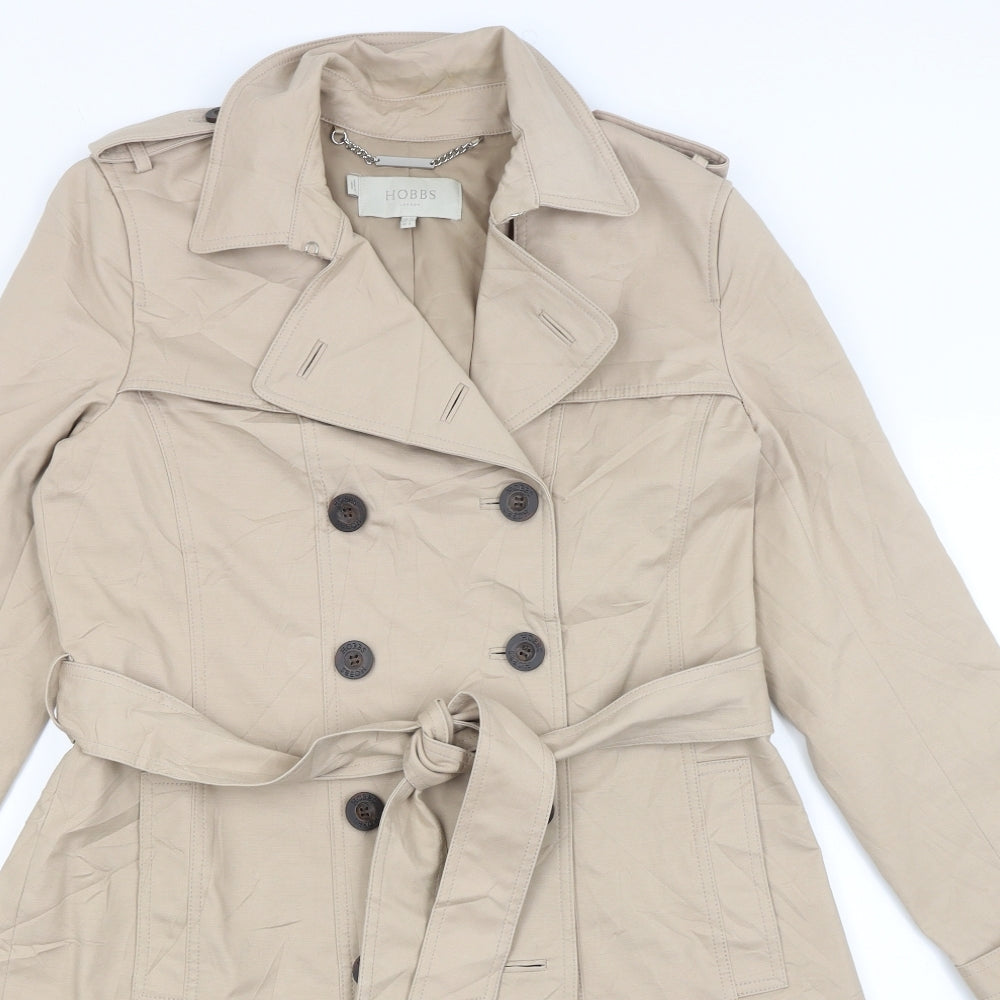 Hobbs Womens Beige   Overcoat Coat Size 10