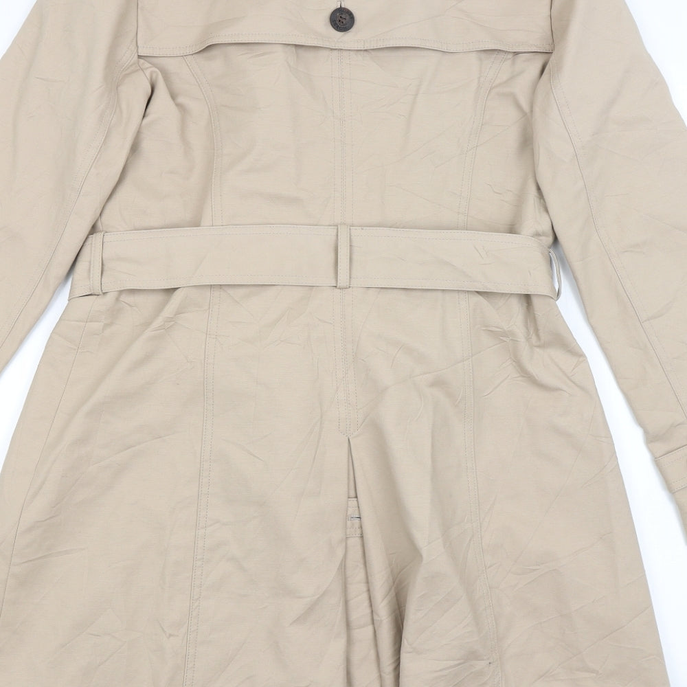 Hobbs Womens Beige   Overcoat Coat Size 10