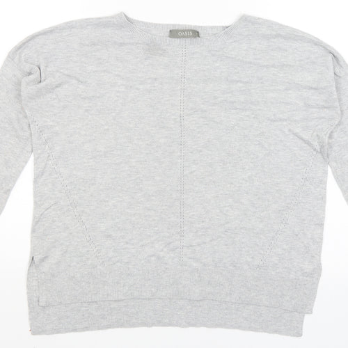 Oasis Womens Grey   Pullover Jumper Size S
