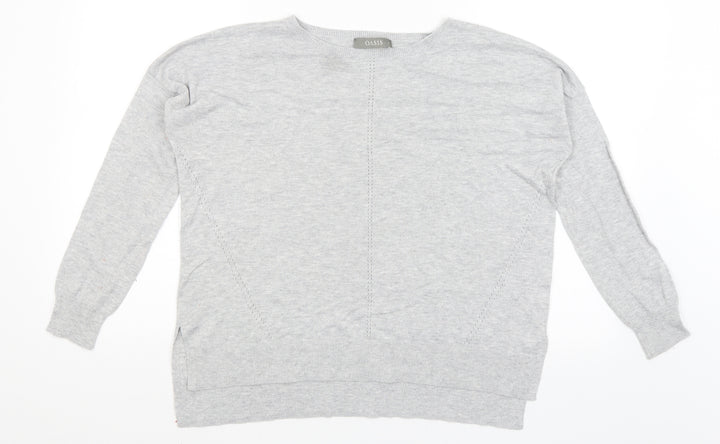 Oasis Womens Grey Pullover Jumper Size S