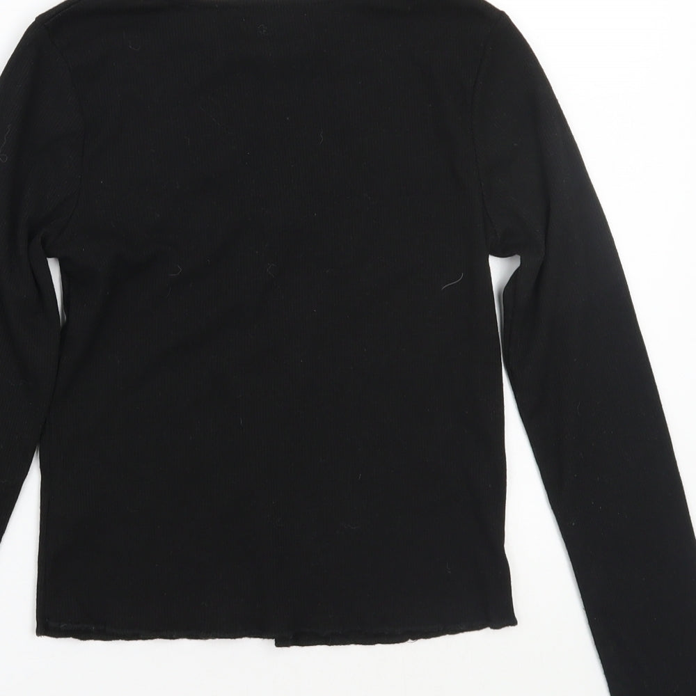 Primark Girls Black   Basic T-Shirt Size 10-11 Years