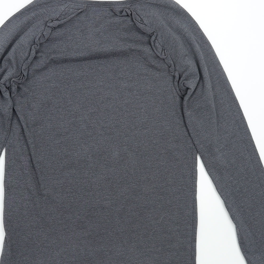 NEXT Girls Grey   Basic T-Shirt Size 11 Years
