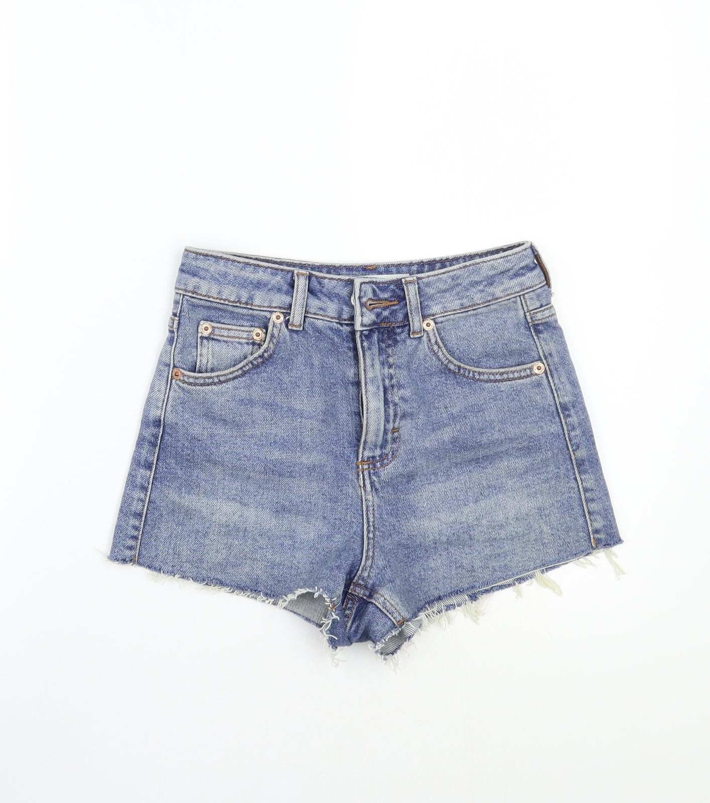 Topshop Womens Blue   Mom Shorts Size 4