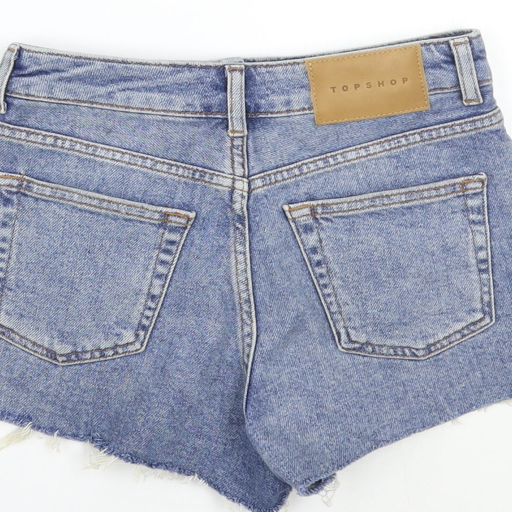Topshop Womens Blue   Mom Shorts Size 4