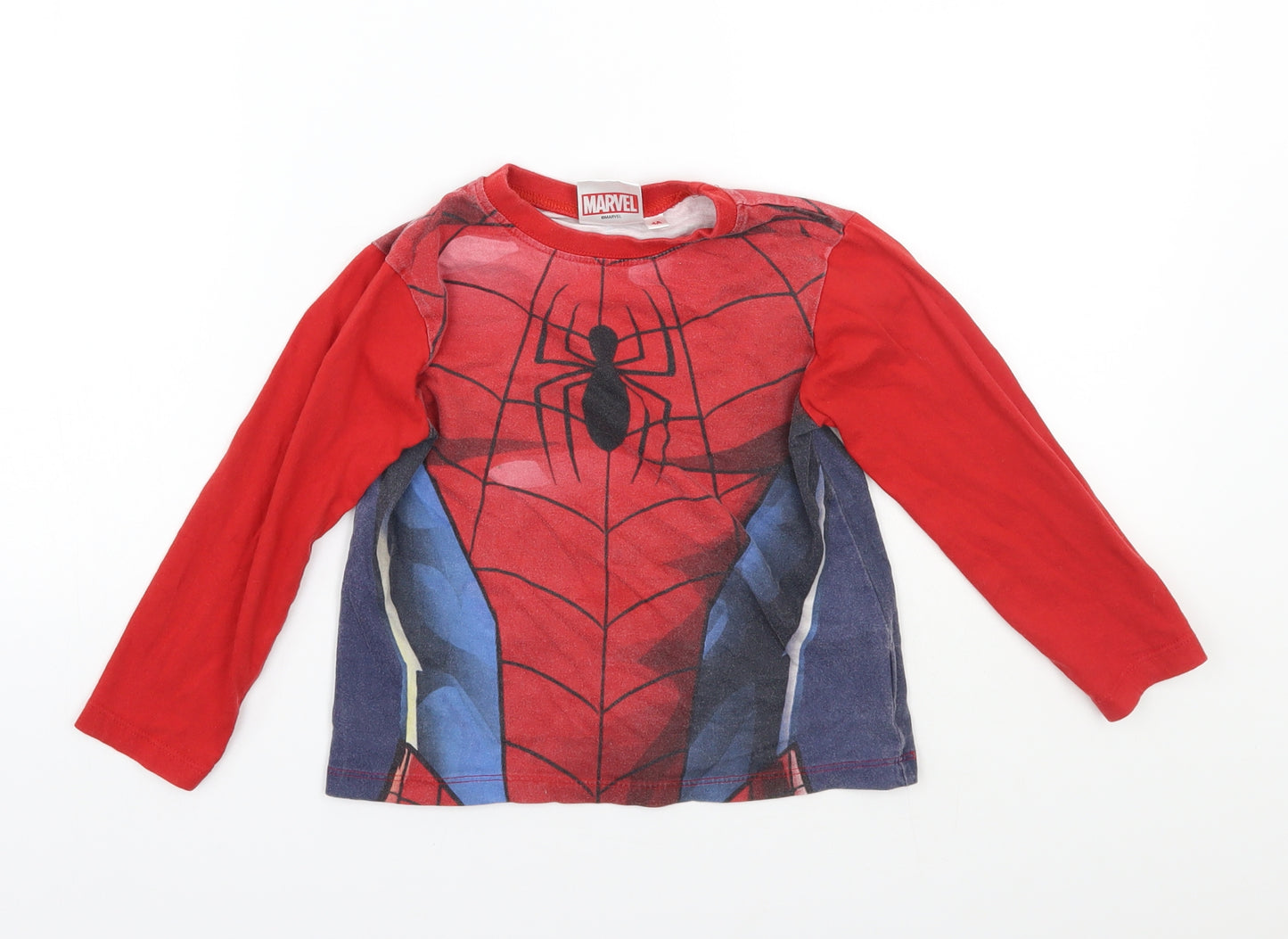 Marvel Boys Red   Basic T-Shirt Size 4 Years