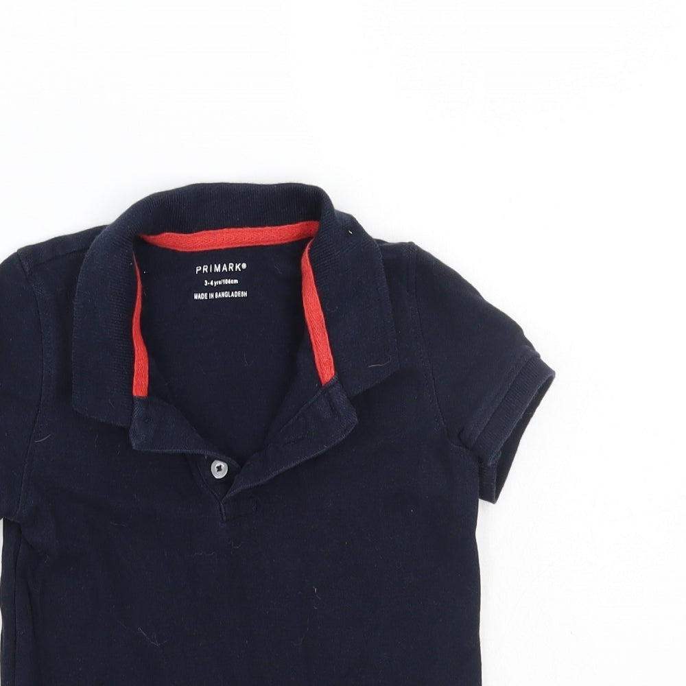 Primark Boys Blue   Basic T-Shirt Size 3-4 Years