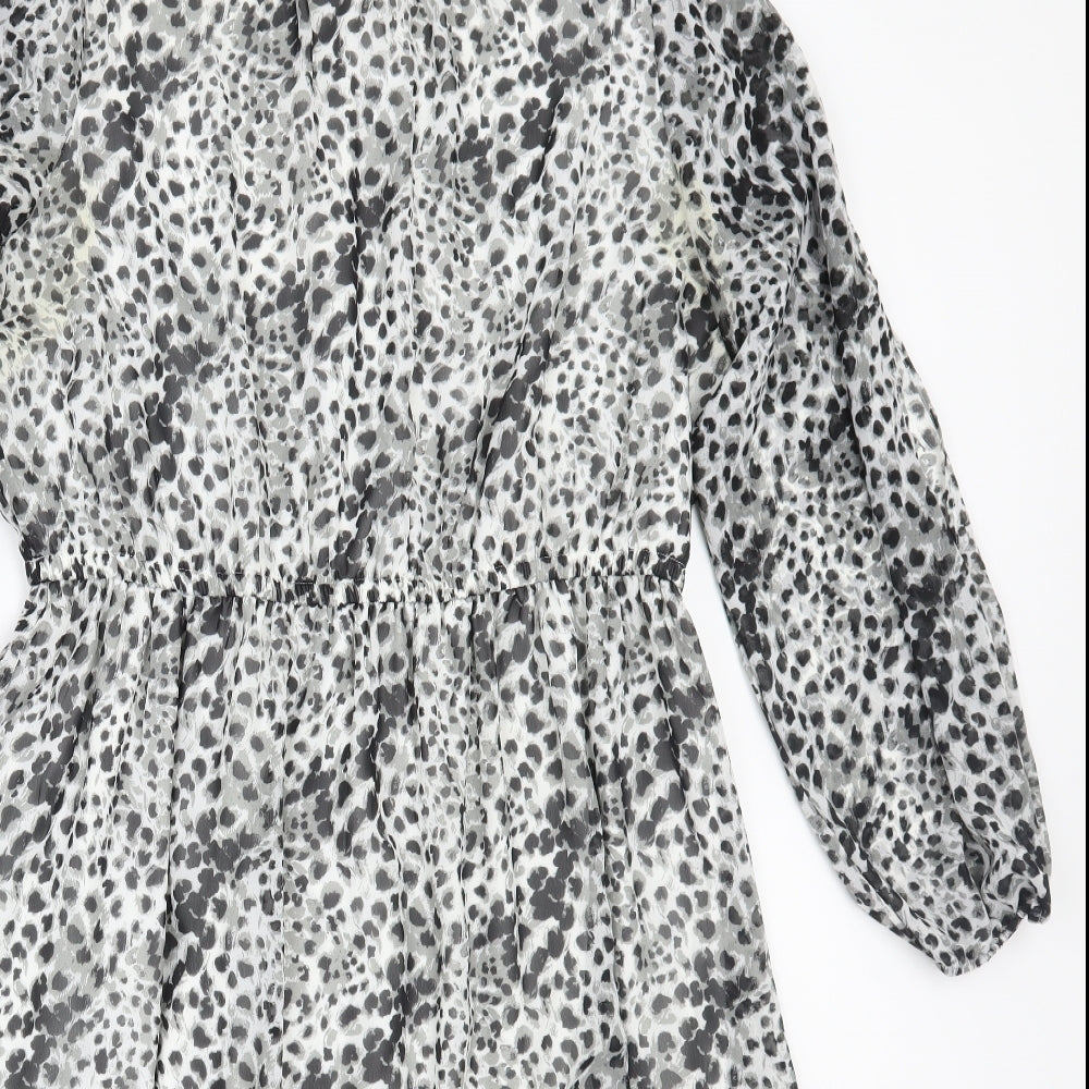 Capsule Womens Grey Animal Print  A-Line  Size 18