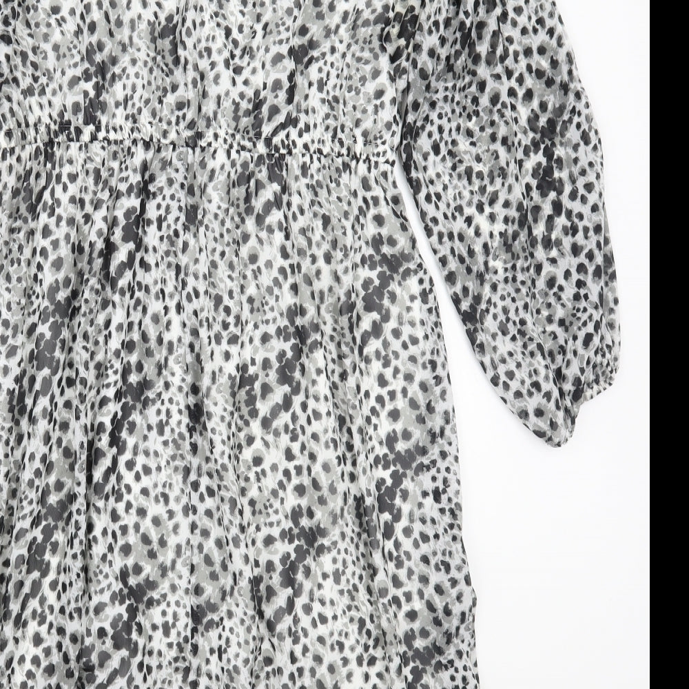 Capsule Womens Grey Animal Print  A-Line  Size 18