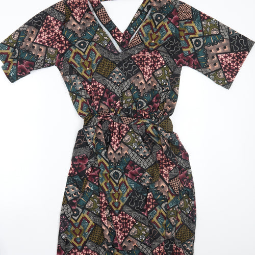 Pink clove Womens Black Paisley  A-Line  Size 16