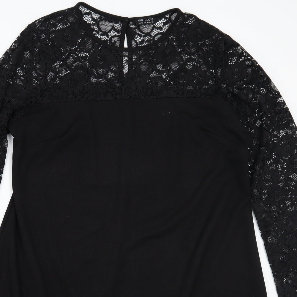 Pink clove Womens Black   Basic T-Shirt Size 18