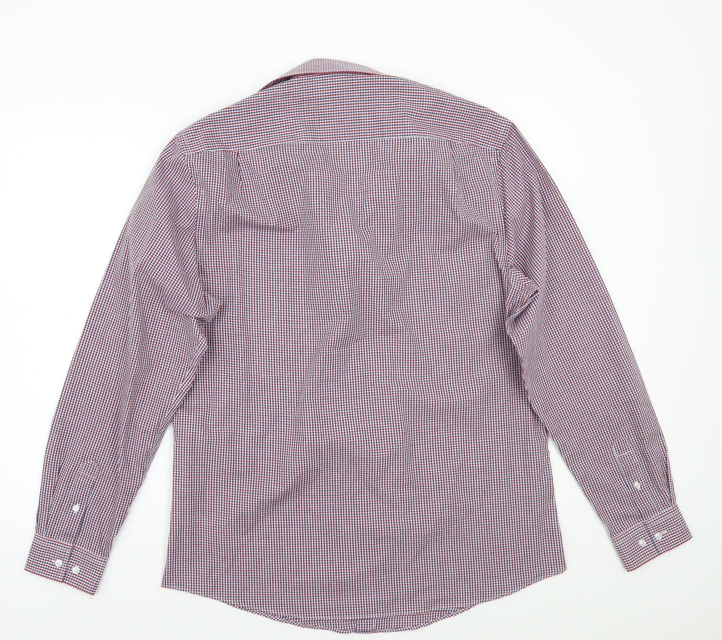 George Mens White Check   Button-Up Size 16