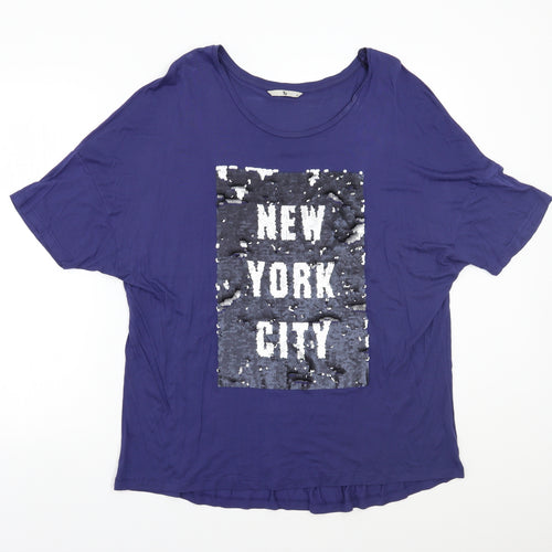 TU Womens Blue   Basic T-Shirt Size 18