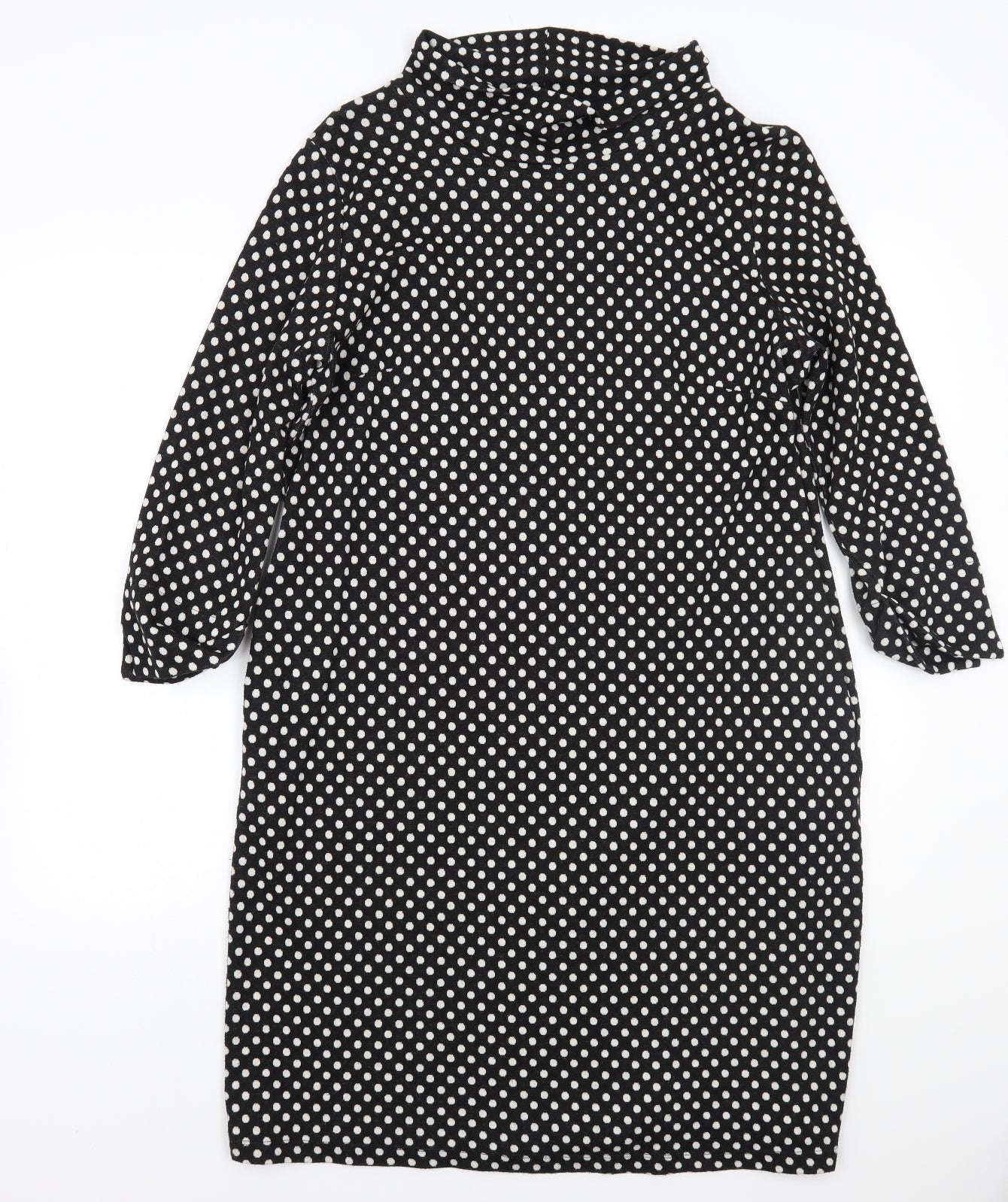 TU Womens Black Polka Dot  A-Line  Size 18