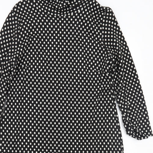 TU Womens Black Polka Dot  A-Line  Size 18