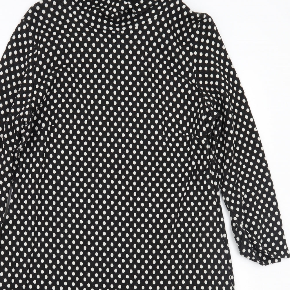 TU Womens Black Polka Dot  A-Line  Size 18