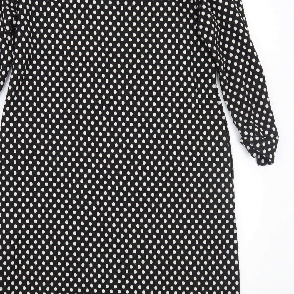 TU Womens Black Polka Dot  A-Line  Size 18