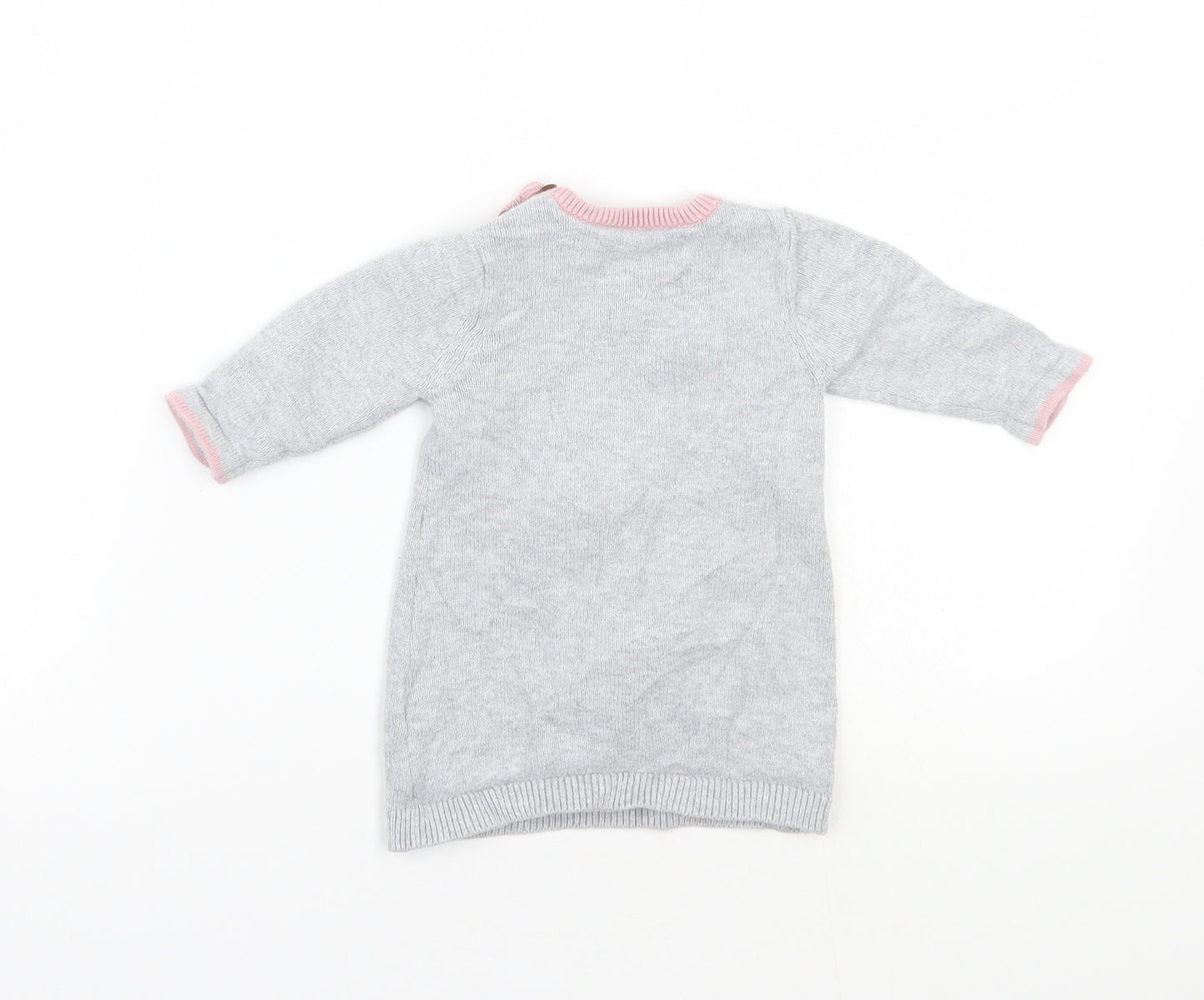 Marks and Spencer Girls Grey   Pullover Jumper Size 0-3 Months