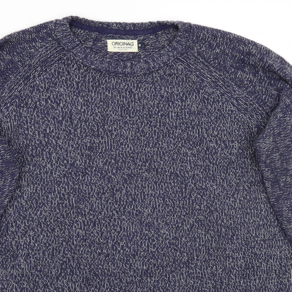 JACK & JONES Mens Blue   Pullover Jumper Size M