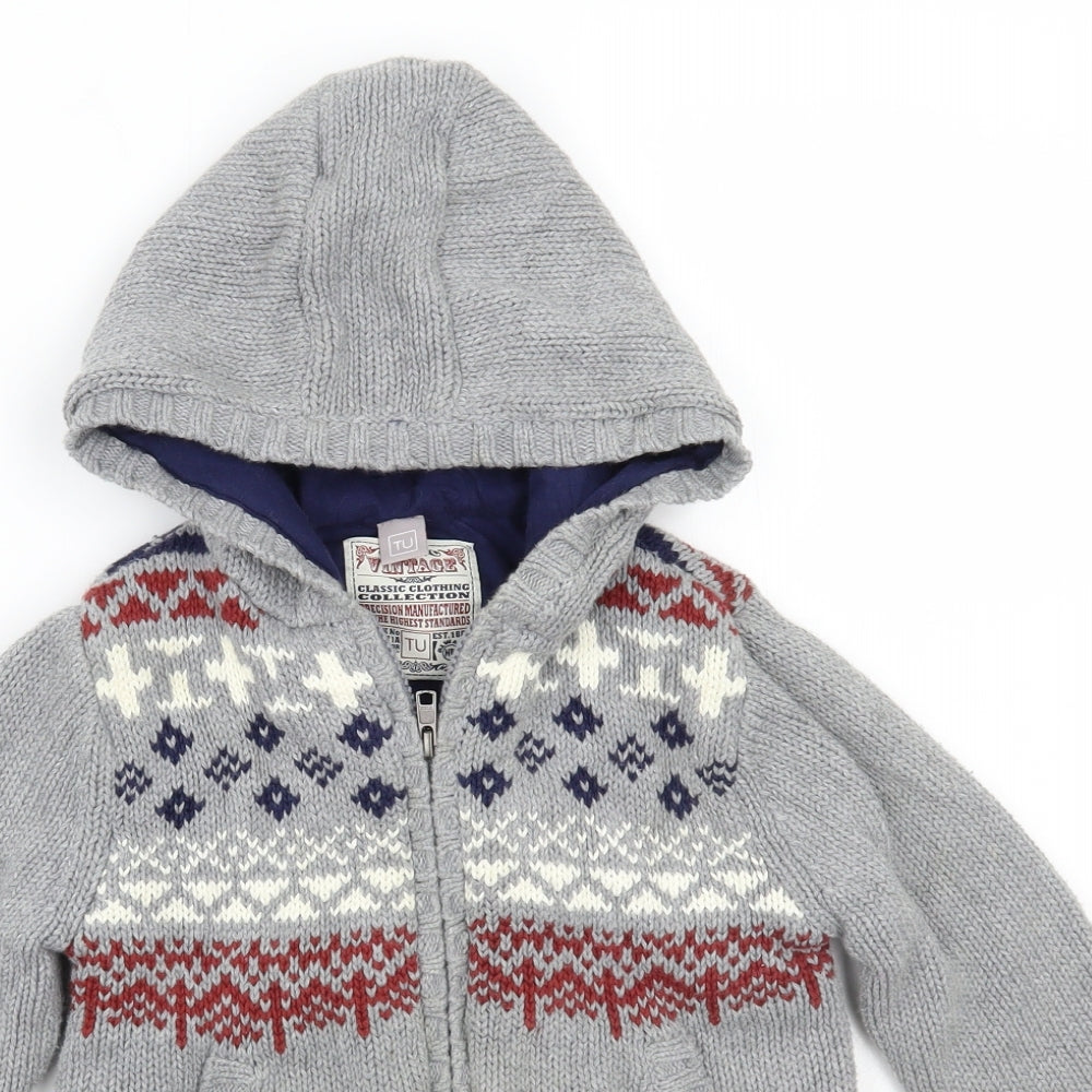 TU Boys Grey   Jacket Coatigan Size 5 Years