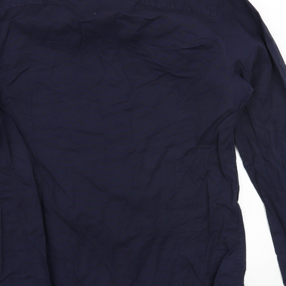 River Island Mens Blue    Button-Up Size M