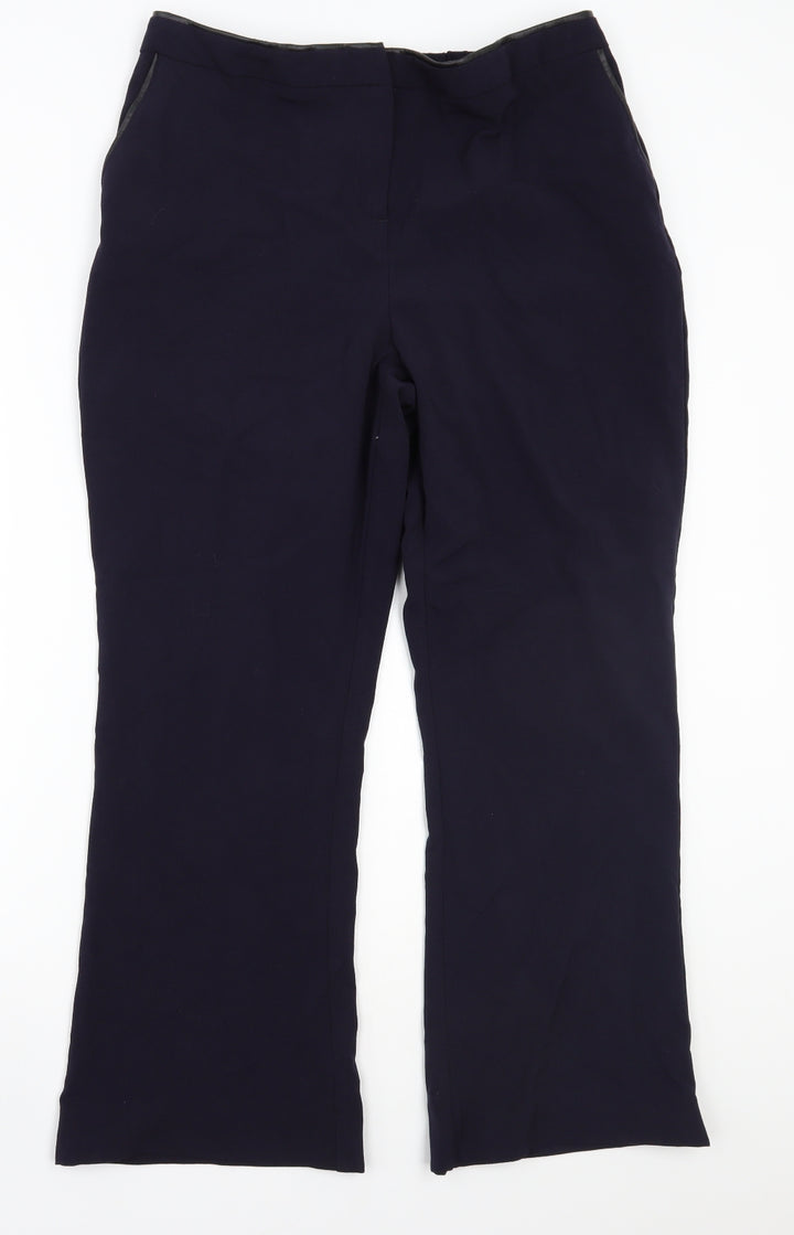 Savoir Womens Blue Trousers Size 16 L27 in