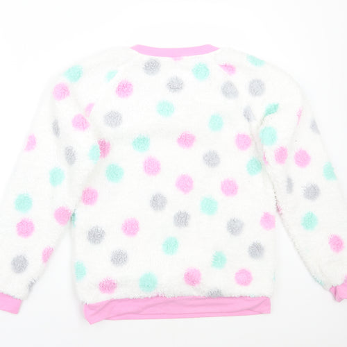 Adore Womens White Polka Dot  Top Pyjama Top Size S