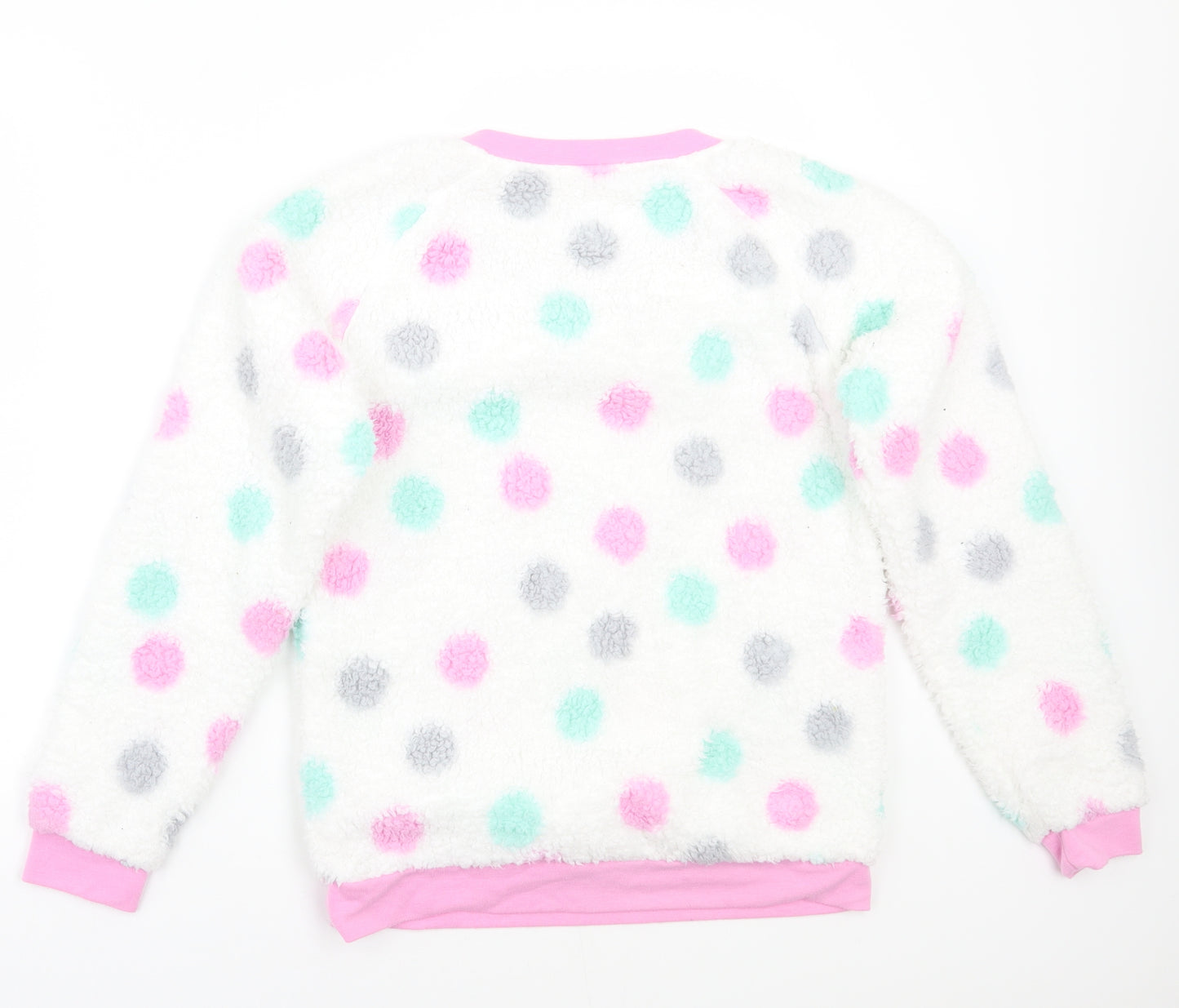 Adore Womens White Polka Dot  Top Pyjama Top Size S