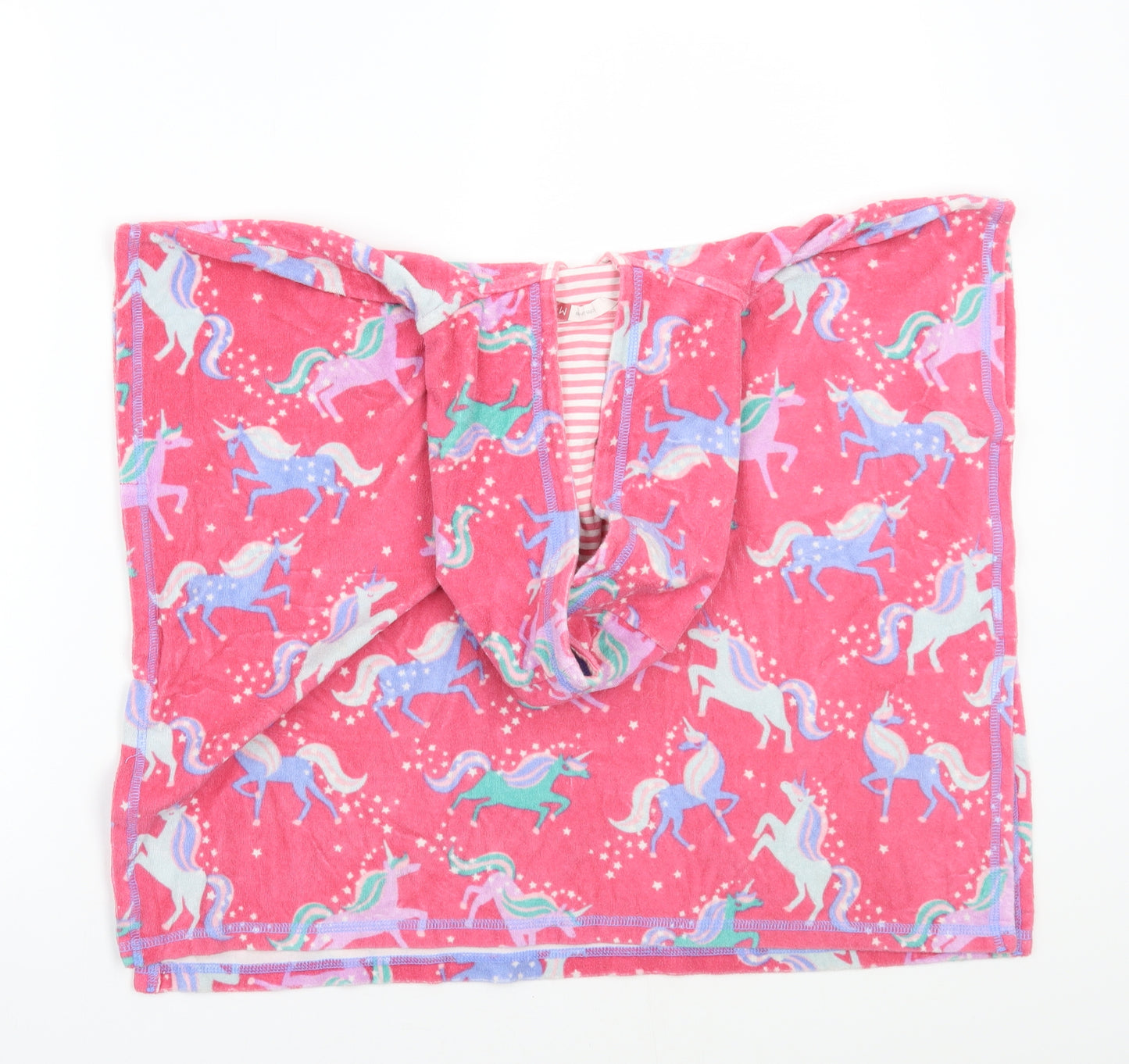 John Lewis Girls Pink   Pullover Hoodie Size M  - Towel Texture