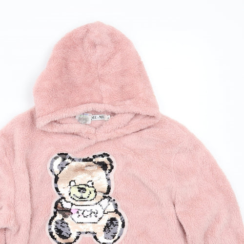 Qiu me Womens Pink   Pullover Hoodie