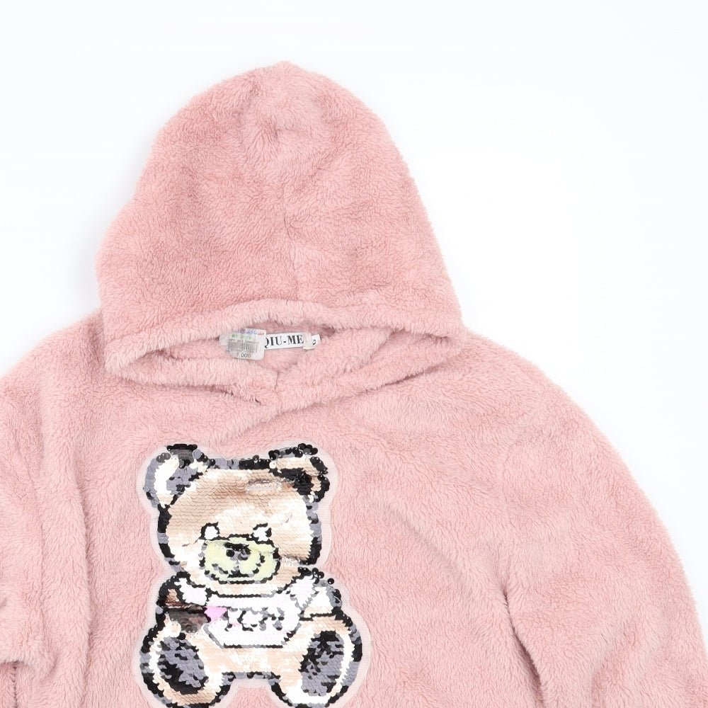 Qiu me Womens Pink   Pullover Hoodie