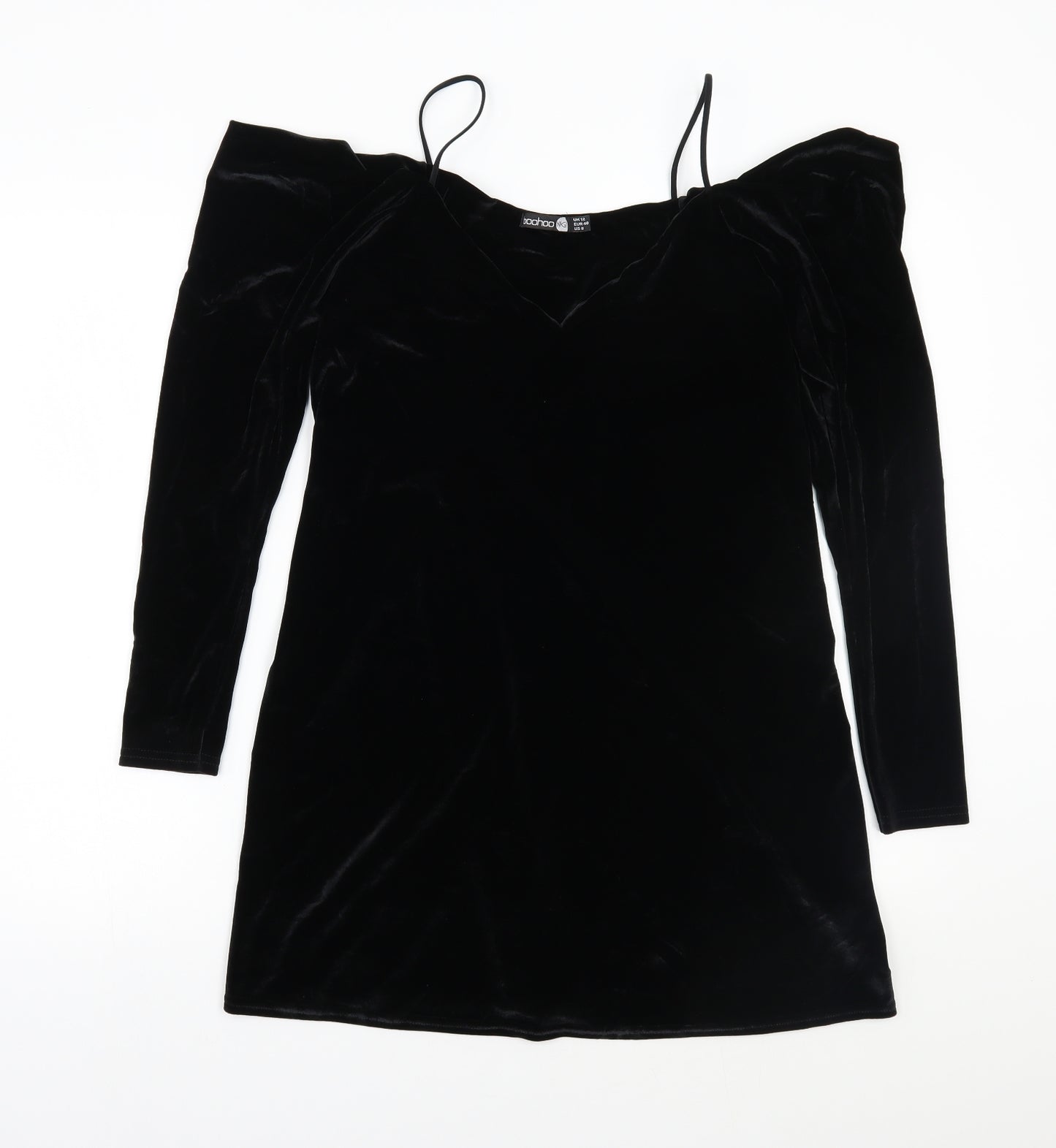 Boohoo Womens Black   Basic Blouse Size 12