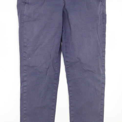 Marks and Spencer Womens Blue   Chino Trousers Size 14 L28 in