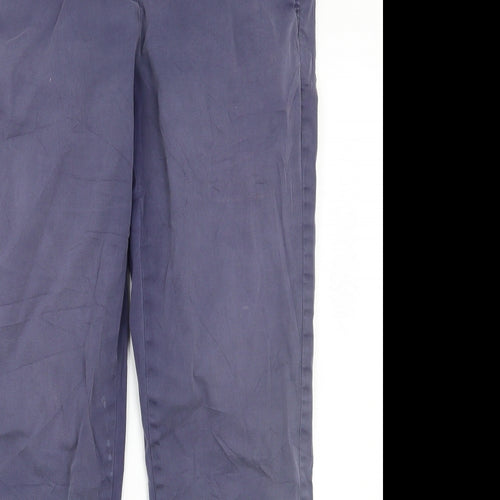 Marks and Spencer Womens Blue   Chino Trousers Size 14 L28 in