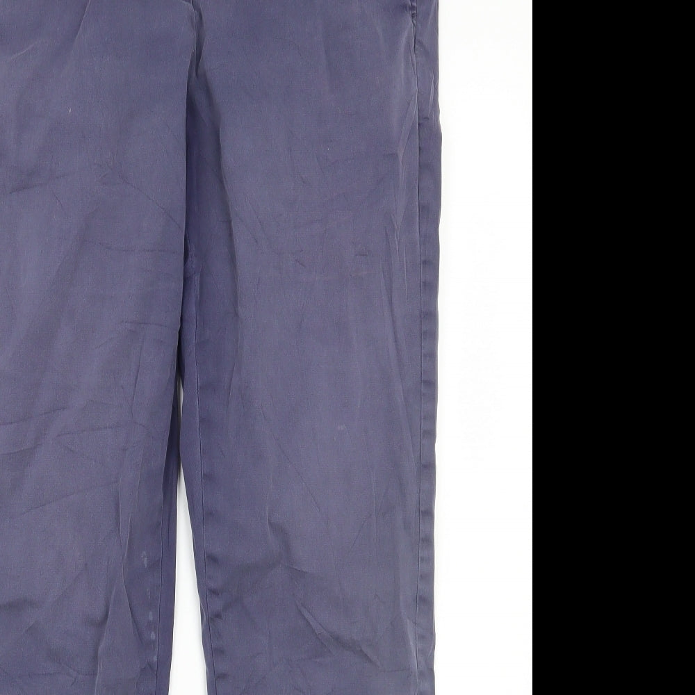 Marks and Spencer Womens Blue   Chino Trousers Size 14 L28 in