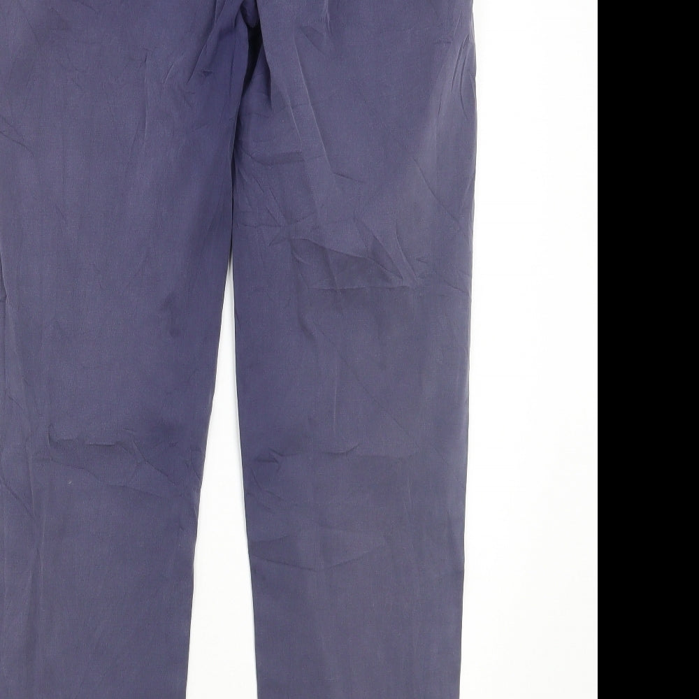 Marks and Spencer Womens Blue   Chino Trousers Size 14 L28 in