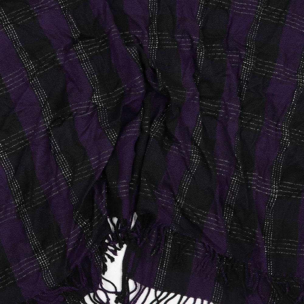 Preworn Womens Purple Check  Jacket Poncho One Size
